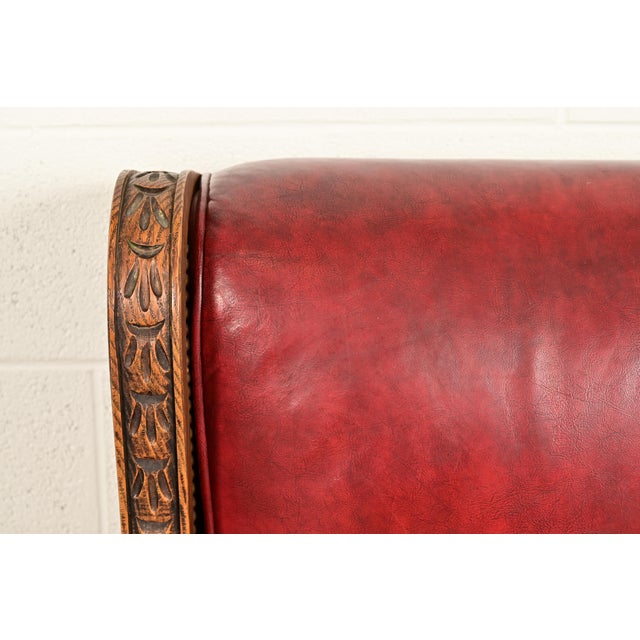 Brown Romweber Viking Oak and Leather High Back Executive Swivel Desk Chair, Circa 1960s For Sale - Image 8 of 14
