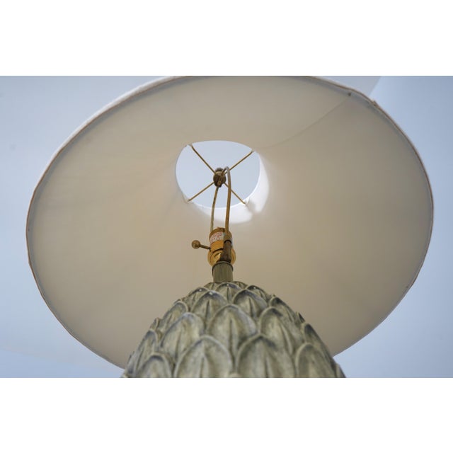 Ethan Allen 1990s Ethan Allen Pineapple Form Table Lamp W. Shade For Sale - Image 4 of 10