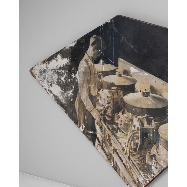 This 20th Century French Industrial Wall Artwork captures a moment from the height of the machine age, when craftsmanship...