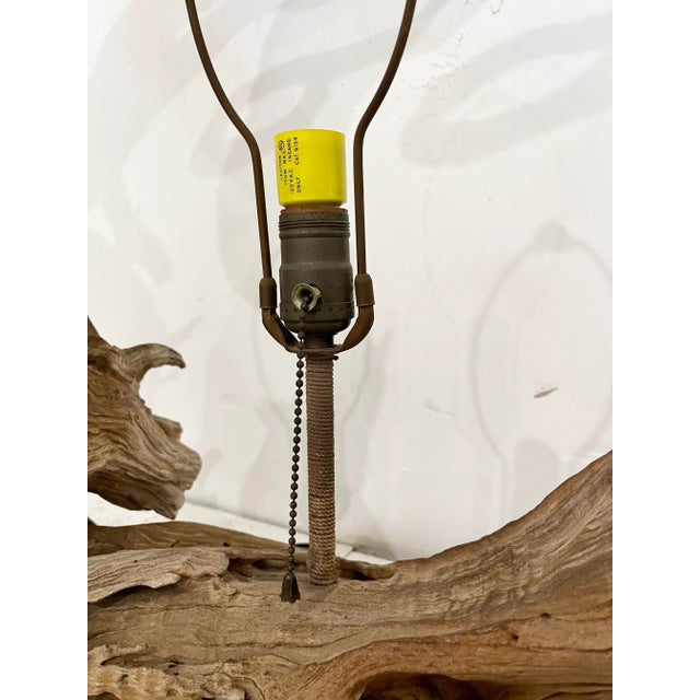 Large Mid Century Driftwood Sculptural Lamp For Sale - Image 9 of 12