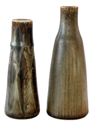 Studio Vases by Carl-Harry Stålahane for Rörstrand, Sweden, 1950s. Set of 2