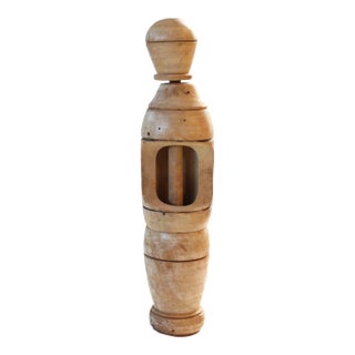 Primitive Carved Wine Bottle Plunger For Sale