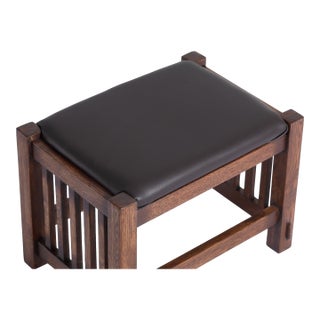 Mission Oak Foot Stool - Spindles Micheals Cherry For Sale