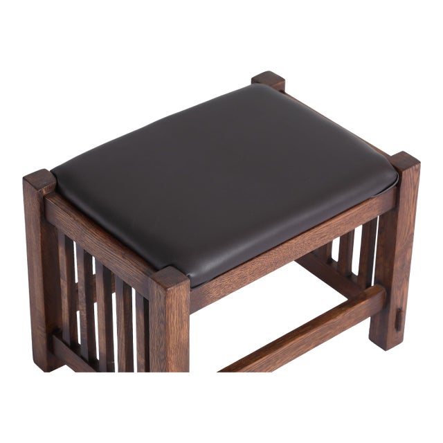 Mission Oak Foot Stool - Spindles Micheals Cherry For Sale