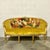 Victorian French Tufted Mustard Sofa – Victorian Scene Upholstery, Gold Leaf For Sale - Image 3 of 8