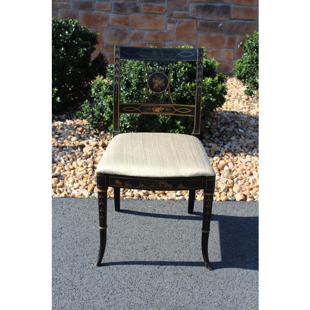 1940s Union National Chinoiserie Dining Room Chairs—Set of Three For Sale - Image 4 of 18