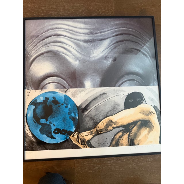 Glass Contemporary John Baldessari, "Eyebrows Furrowed Foreheads Figure, Framed" For Sale - Image 7 of 10