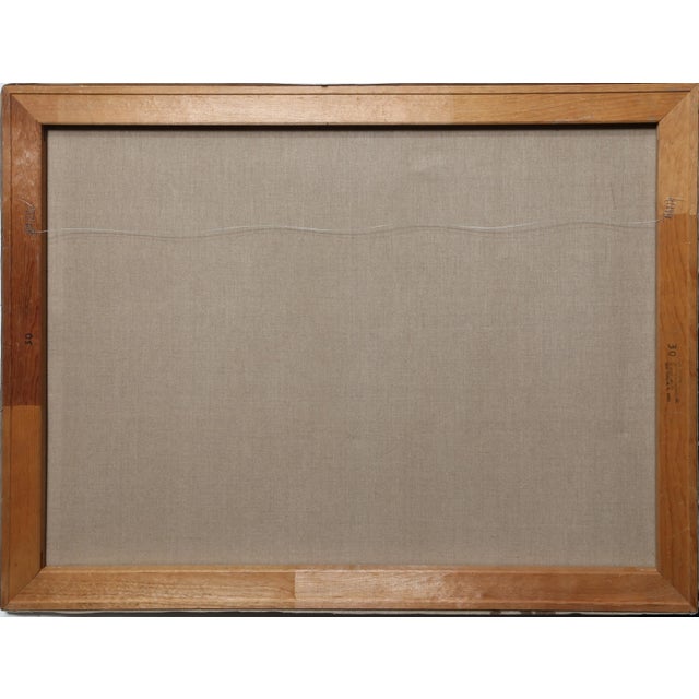 Early Football Running Back Thomas B. Allen Year: circa 1970 Size: 30 in. x 40 in. Oil on Canvas, signed lower right