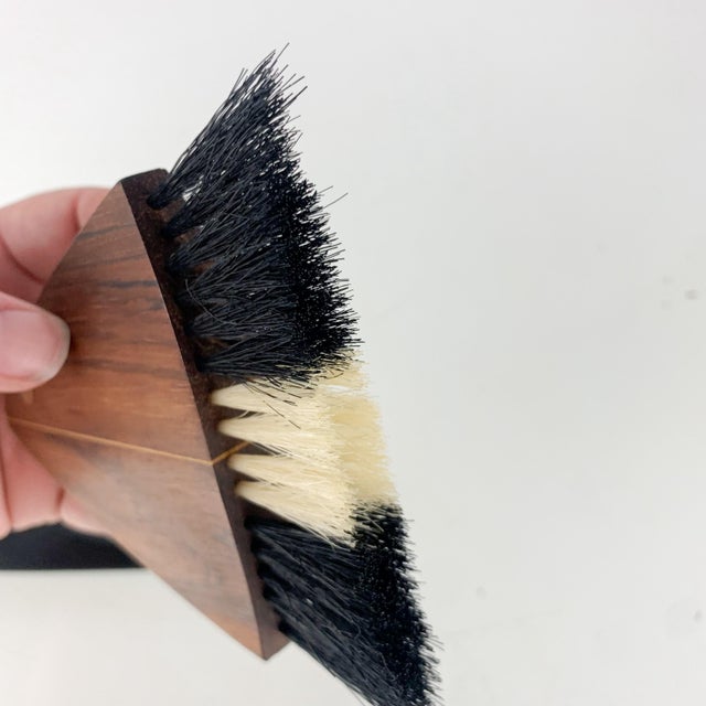 Vintage Mid Century Danish Laurids Lonborg Rosewood Acrylic Crumb Fish Brush For Sale In Baltimore - Image 6 of 11