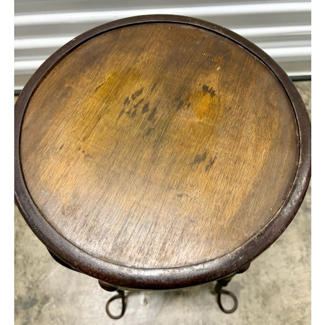 Antique Ice Cream Parlor Stool For Sale - Image 4 of 7