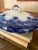 Antique English Flow Blue Covered Tureen | Staffordshire Serving Dish | Attributed Adams & Son | Victorian Transferware For Sale - Image 9 of 12