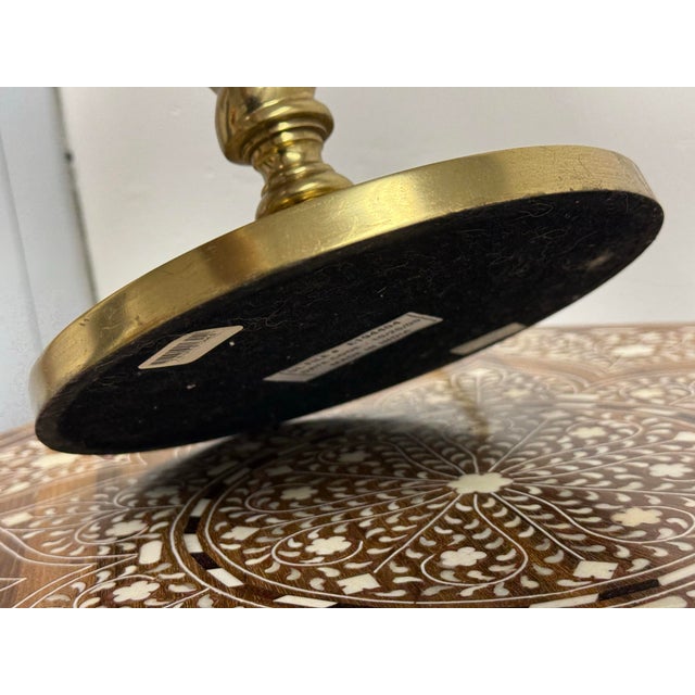 Frederick Cooper Rope Twist Polished Brass Candlestick Table Lamp, Vintage For Sale - Image 11 of 12