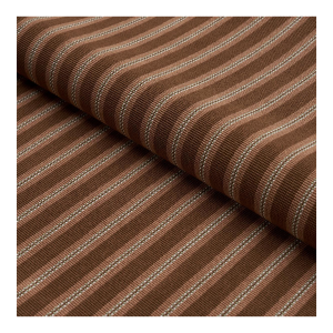 Schumacher Benson Stripe Epingle Fabric In Chestnut Rose