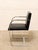Mies Van der Rohe Mid 20th Century Styled After Mies Van Der Rohe Flat Bar Brno Chair in Black Leather & Chrome For Sale - Image 4 of 12