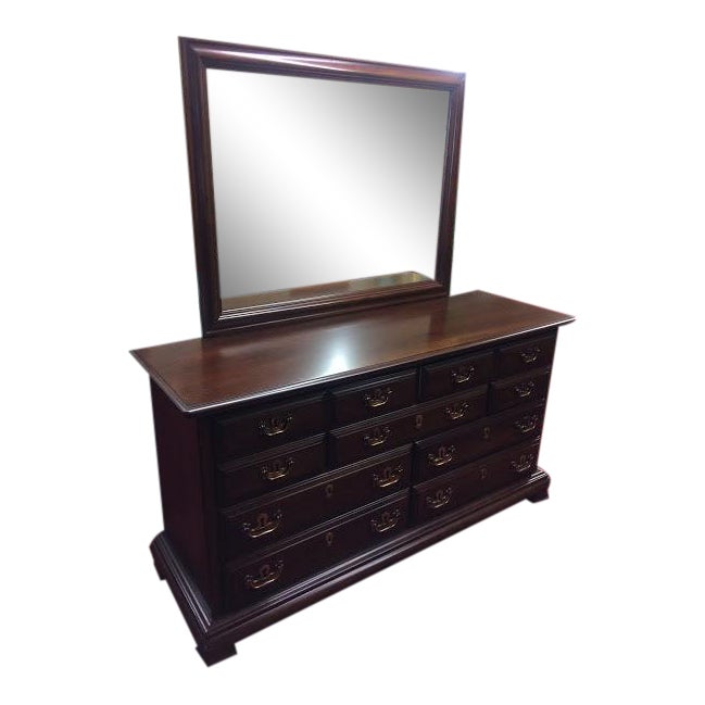 Vintage Kling Cherry Dresser With Mirror Chairish