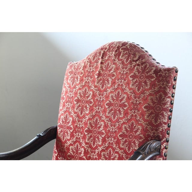 Danish Baroque Louis XV Style Oak Armchair, 19th Century For Sale - Image 16 of 18