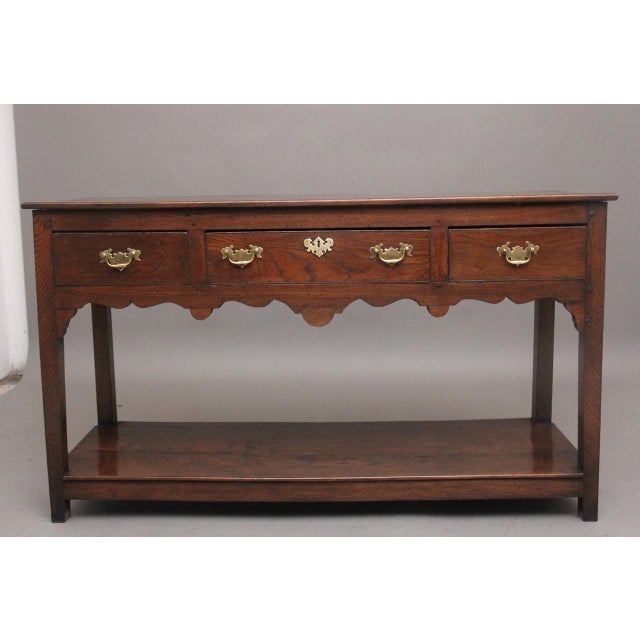 Brown Oak Dresser Base, 1810 For Sale - Image 8 of 9