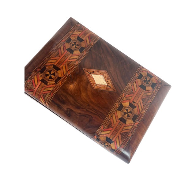 English Tunbridge Ware Bridge Box For Sale - Image 4 of 6