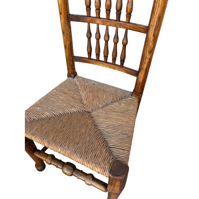 Set of 6 Antique George LLL Provincial Chairs c.1800 For Sale - Image 4 of 6