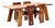 Sapporo Dining Table and Chairs in Walnut by Mario Marenco for Mobilgirgi, Italy, 1970s, Set of 5 For Sale