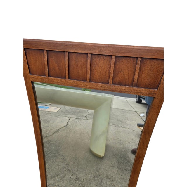 Vintage Danish Modern Century Furniture Wall Mirror Rectangular Dresser Chest For Sale In Philadelphia - Image 6 of 8