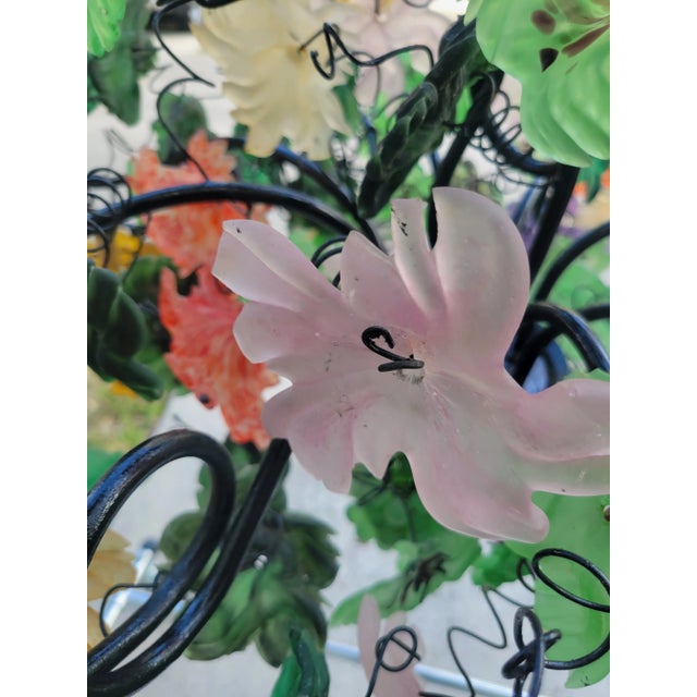 Metal Rare Vintage Monumental Sized 9 Light Murano Glass Cesare Toso Colorful Grape Cluster Chandelier For Sale - Image 7 of 18