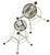 2000 - 2009 Pr. Of Vintage Restoration Hardward Adjustable White Bar Stools For Sale - Image 5 of 13