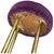 Late 20th Century Individual Round Purple Velvet and Brass Barstool For Sale - Image 9 of 12