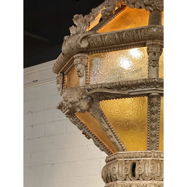 19th Century Large Italian Stripped Wood Lantern For Sale - Image 5 of 8