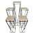 Mid 20th Century Modern Travertine and Metal Pedestals in the Manner of Paul Evans- 5 Pieces For Sale