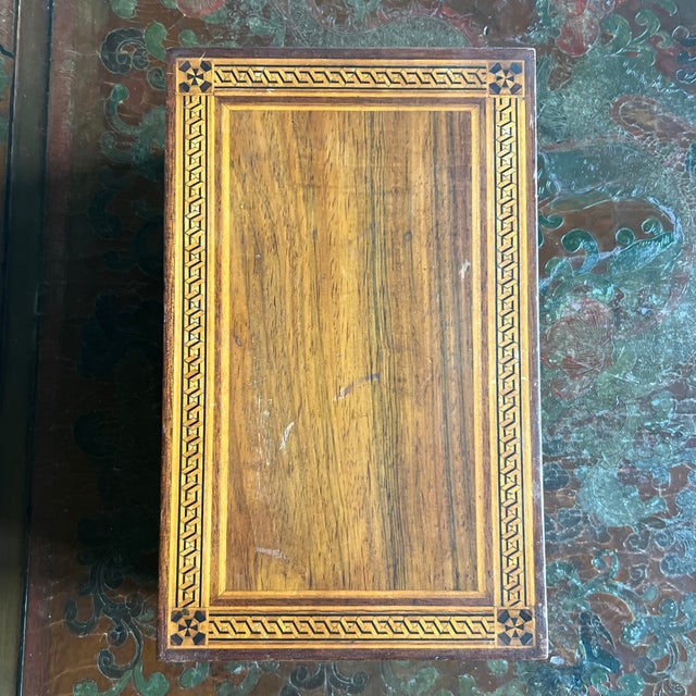 Antique Wood Writing Box With Turnbridge Ware Inlay For Sale - Image 4 of 9