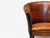Georgian Style, Distressed Brown Leather, Stained Wood, Tub Chair, Usa, 1960s For Sale - Image 9 of 9