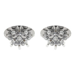 1970s Chrome Sputnik Lights - a Pair For Sale