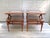 Vintage Pair Reiss Mid Century Modern 2 Tier Tile Top Walnut Side Tables For Sale - Image 11 of 17