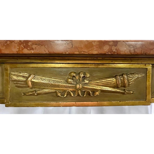 Maison Jansen Console With Six Raised Legs and Marble Top For Sale - Image 11 of 17