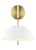 The Jane one light swing arm lamp in matte white offers shadow-free lighting in your powder room, spa, or master bath...