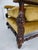 Gold Carved Walnut Armchairs with Floral Velvet Upholstery, 19th Century, Set of 2 For Sale - Image 8 of 10