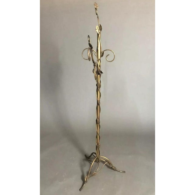 Mid 20th Century Mid 20th Century Vintage Antique Style Gilt Metal Costumer Clothing Store Display Rack Stand For Sale - Image 5 of 11