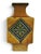 Mustard Yellow Glazed Ceramic Lamp with Floral Diamond Pattern, Vallauris, France, 1960s For Sale - Image 11 of 13