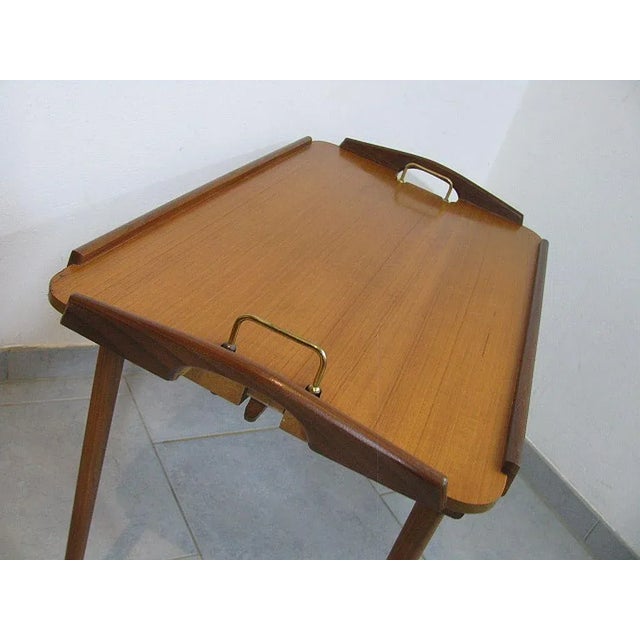 Folding Teak and Oak Serving Tray by Aase Dreieri Ganddal, Norway, 1960s For Sale - Image 17 of 18