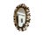 We have for your consideration a very gorgeous oval white rose mirror. Manufactured by homco in the 1970s. Such a prime...
