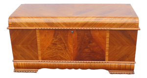 Lane Art Deco Waterfall Inlay Cedar Chest Blanket Trunk 6585