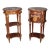 Pair of Early 20th C. French Louis XVI Bronze Mounted Marble Top Nightstands For Sale