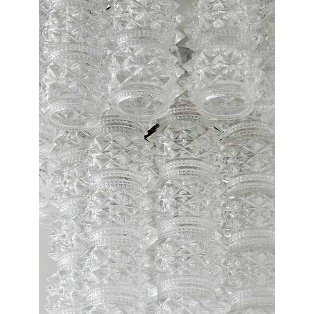 Modular Pendant Lamp in Printed Glass, 1970s For Sale - Image 3 of 4