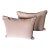 Pair of Blush Pink Throw Pillows With Contrasting Piping. For Sale