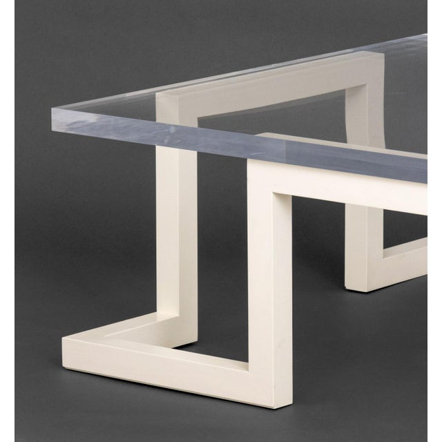 Modern Custom-Made Lacquered Wood Coffee Table For Sale In New York - Image 6 of 9