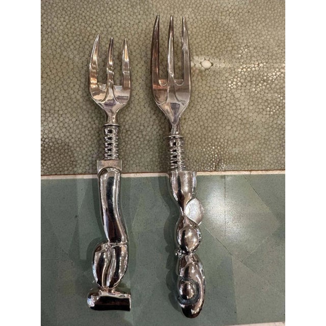 Metal Miguel Ortiz Berrocal Complete & Original 18-Piece Service For Sale - Image 7 of 10