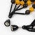 Angela Caputi Tangerine and Black Beaded Multi-Strand Resin Necklace For Sale In Atlanta - Image 6 of 8