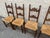 Wood Vintage Italian Carved Walnut Rush Seat Dining Chairs – Set of 6 For Sale - Image 7 of 12