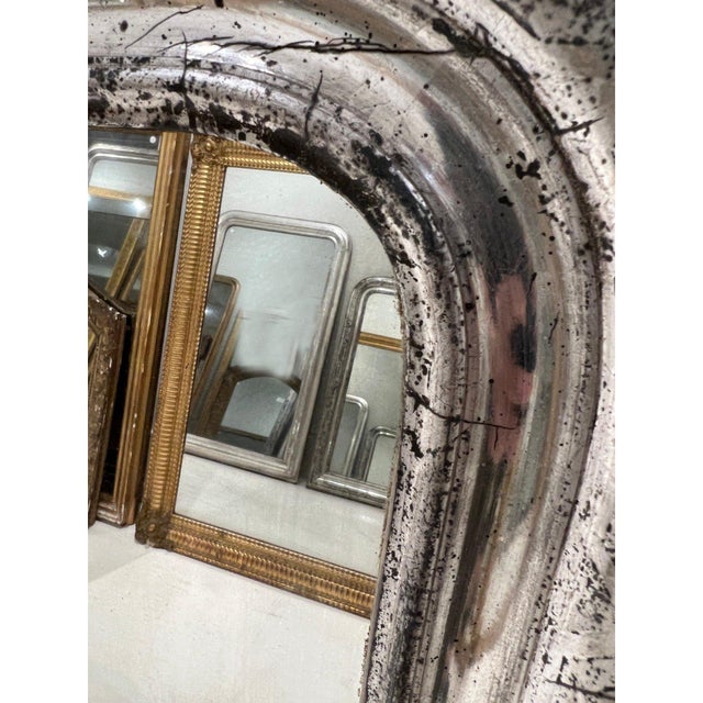 19th Century 19th Century French Silver Louis Philippe Medium Mirror For Sale - Image 5 of 6